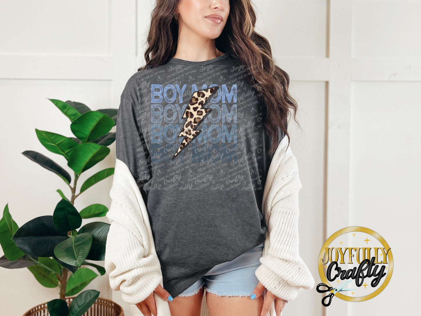 Boy Mom Distressed Bolt Adult T Shirt