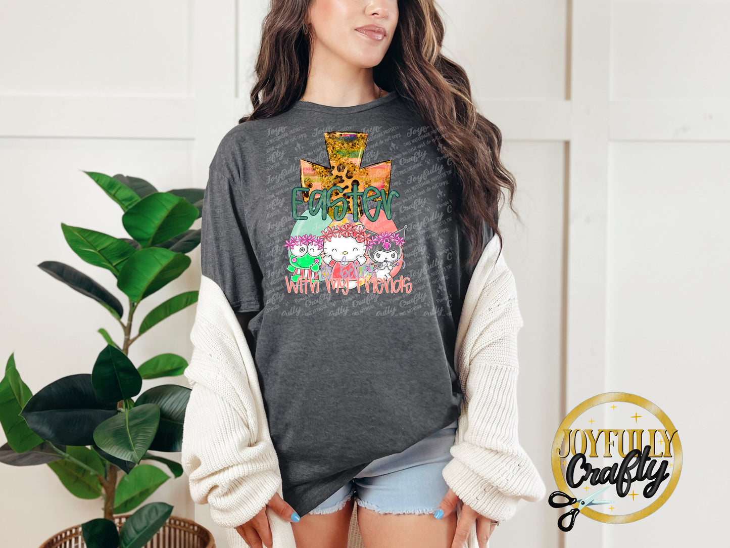 Easter is Better With Friends H*llo K*tty Adult T Shirt