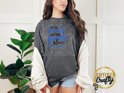 No One Fights Alone Diabetes Adult T Shirt