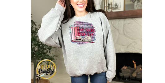 Anti Social Book Club Adult Crewneck Sweater