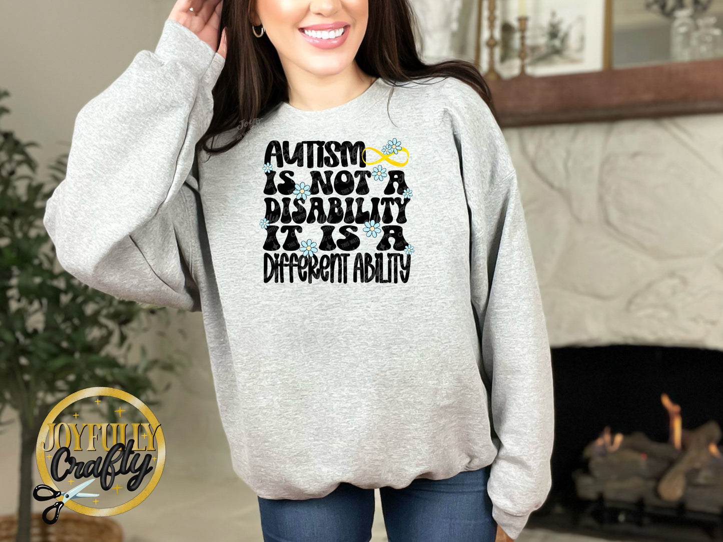 Autism Is A Different Ability Adult Crewneck Sweater