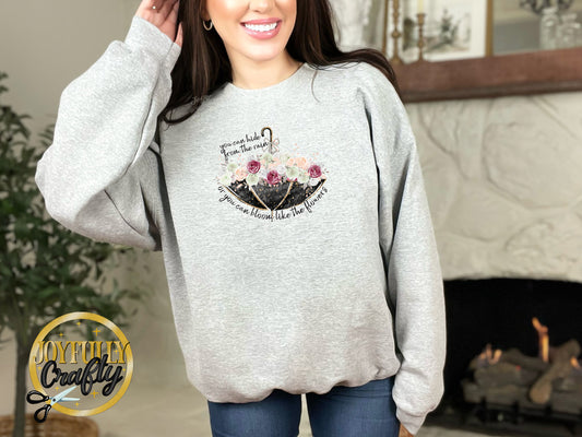 Bloom With Flowers Adult Crewneck Sweater