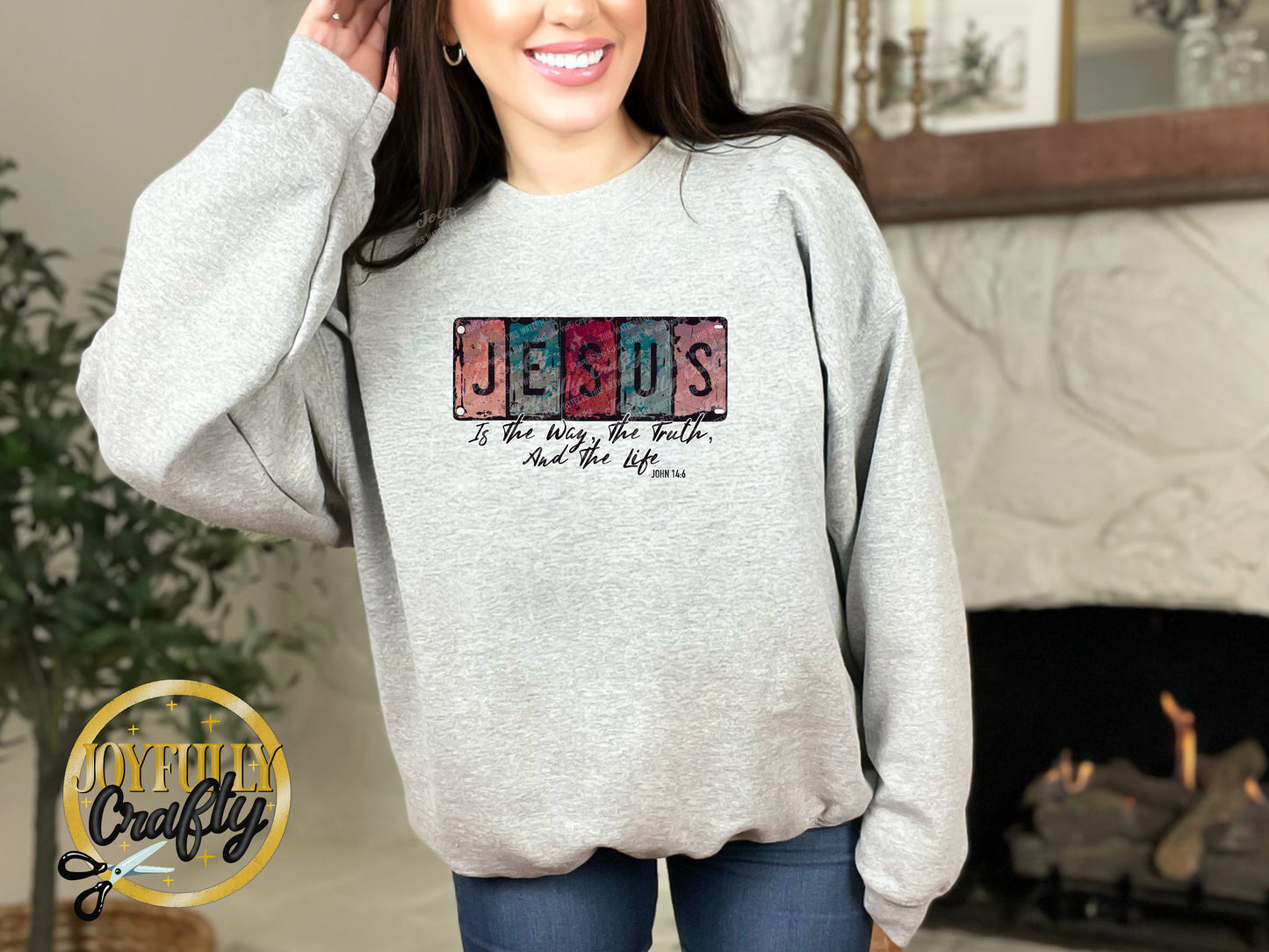 Jesus Is The Way English Adult Crewneck Sweater