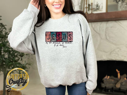 Jesus Is The Way Spanish Adult Crewneck Sweater