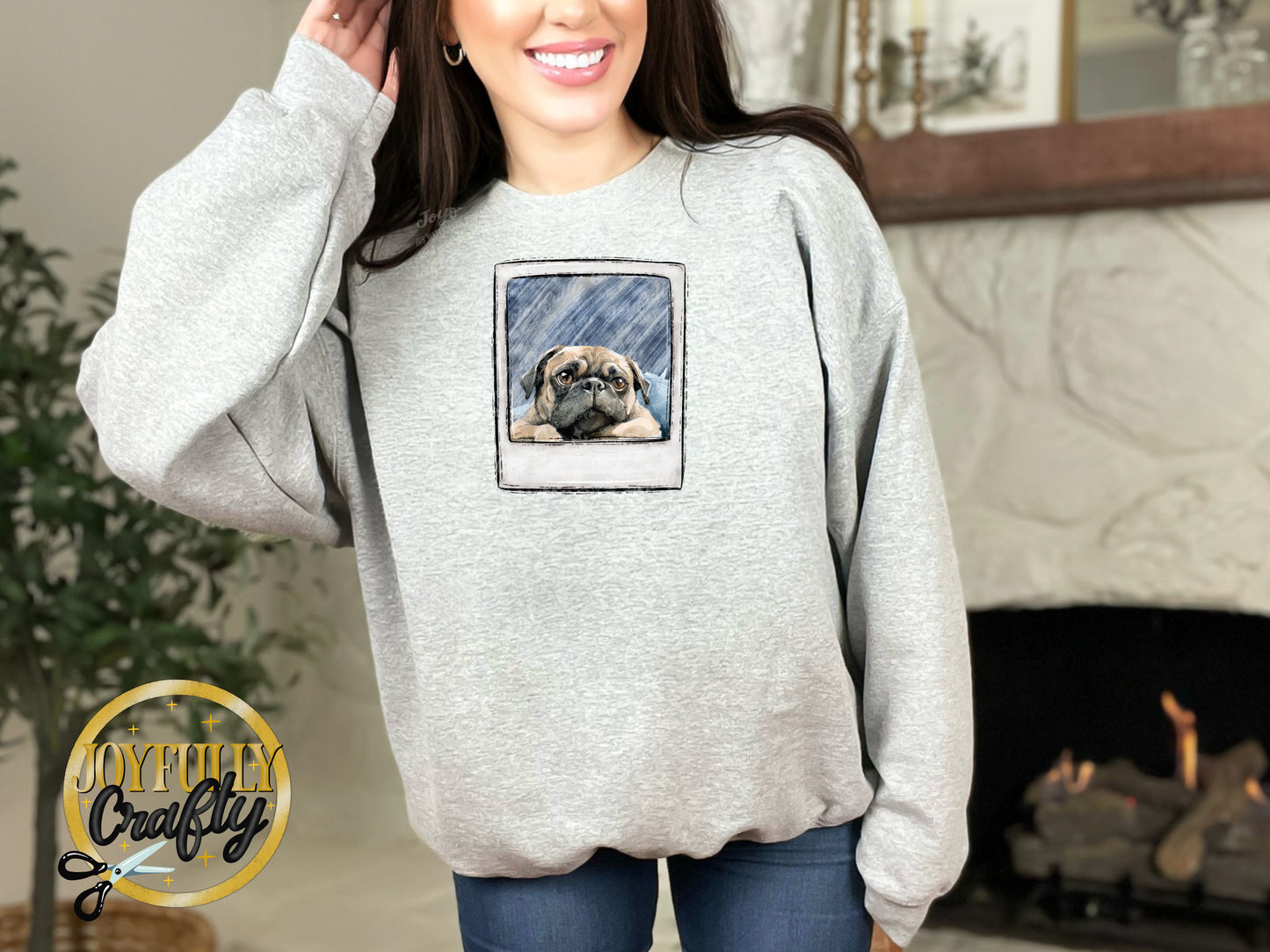 Pug Pocket Adult Crewneck Sweater