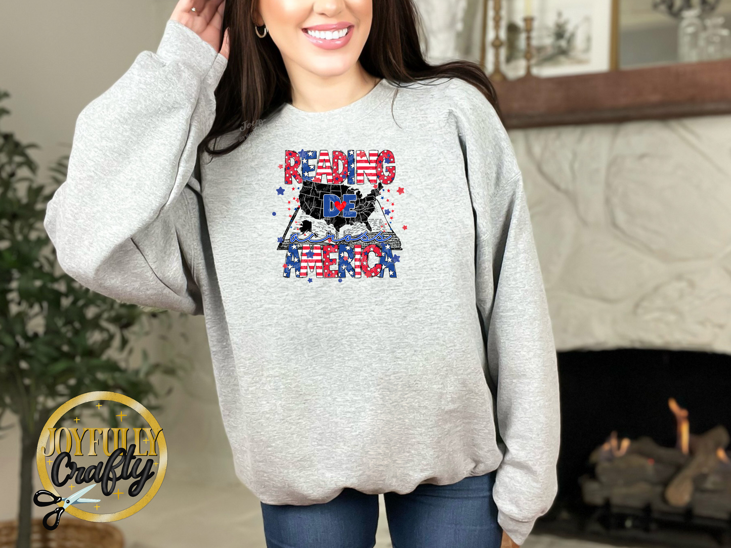 Reading Across America States Adult Crewneck Sweater