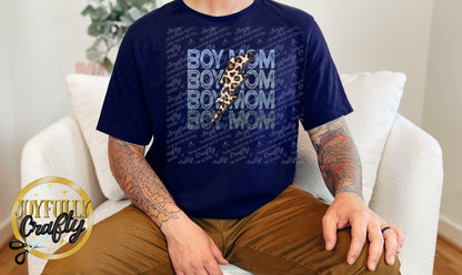 Boy Mom Distressed Bolt Adult T Shirt
