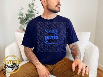 No One Fights Alone Diabetes Adult T Shirt