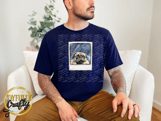 Pug Pocket Adult T Shirt