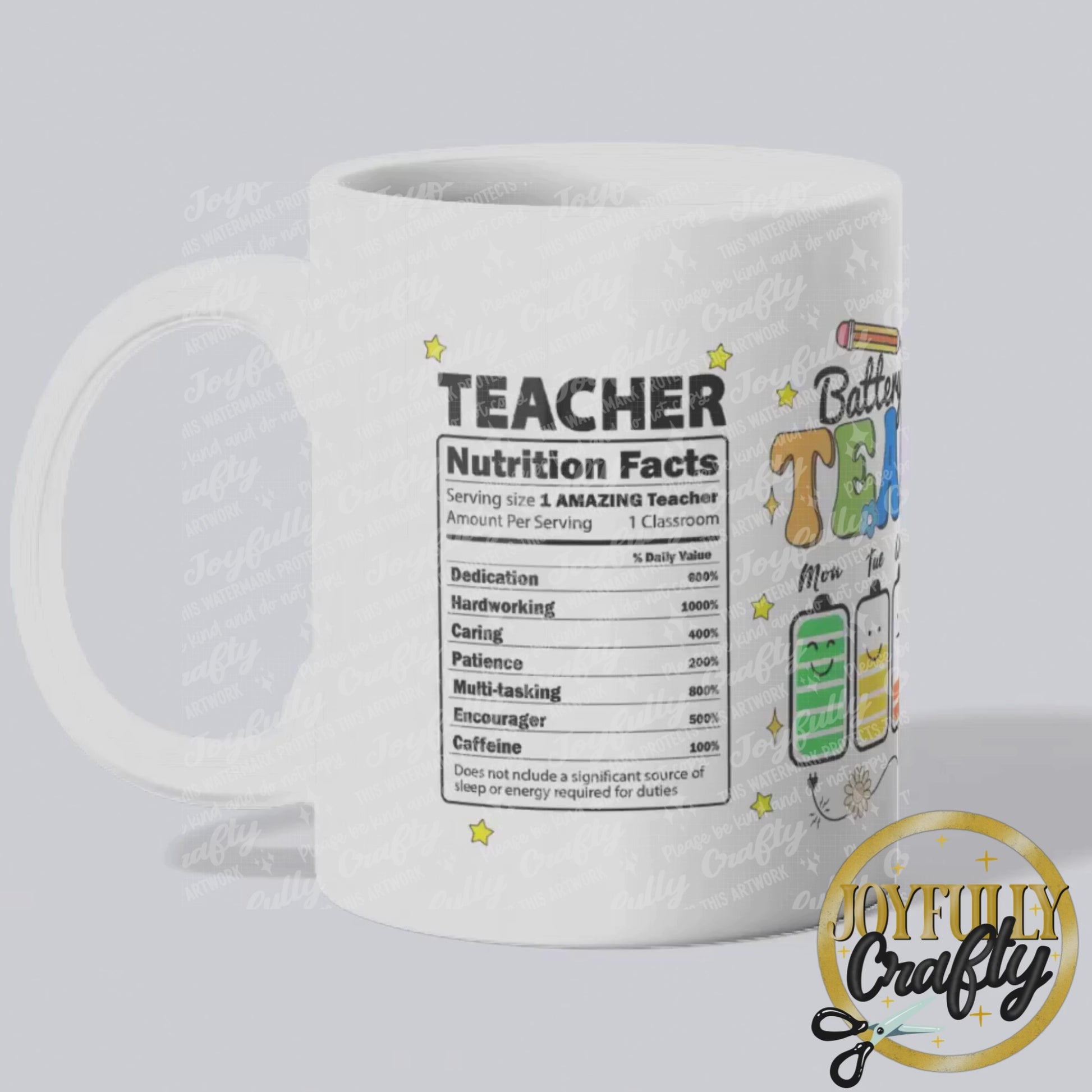Battery Teacher Ceramic Mug