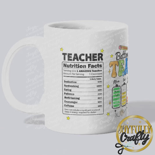Battery Teacher Ceramic Mug