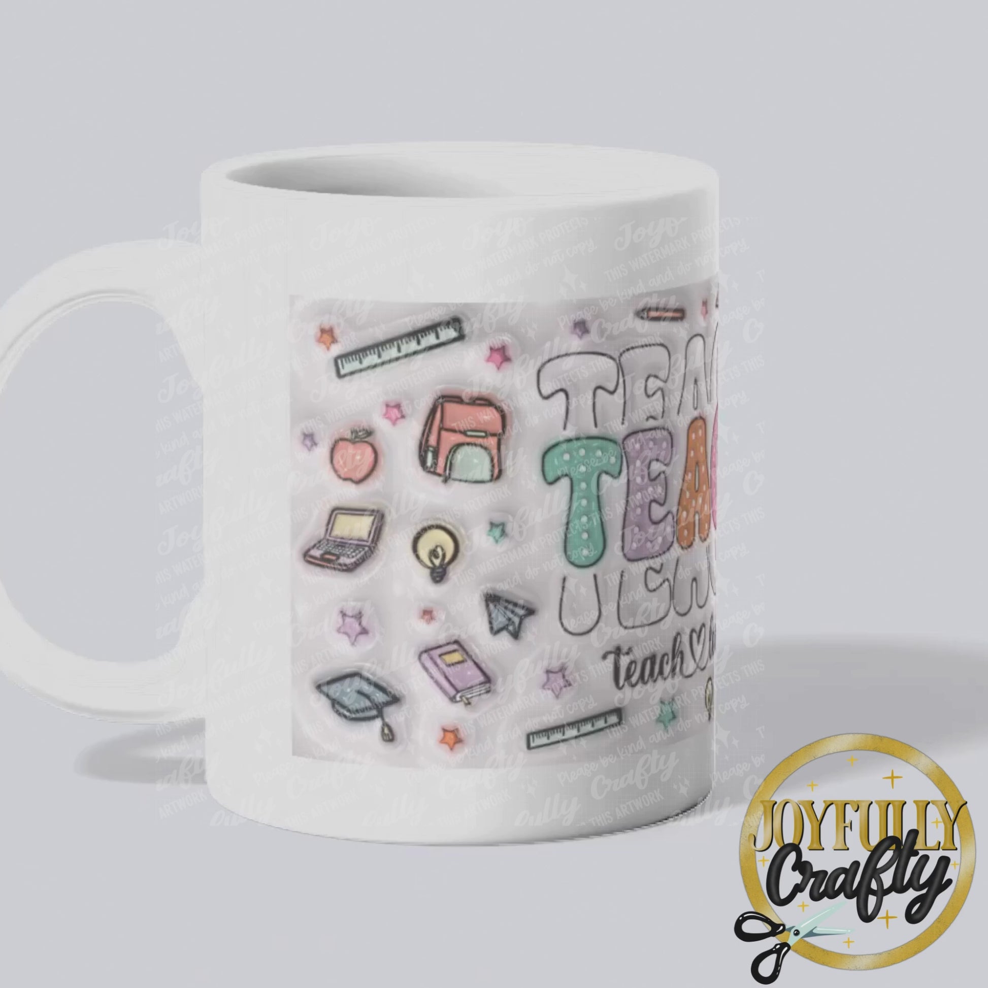 3D Stacked Teacher Ceramic Mug