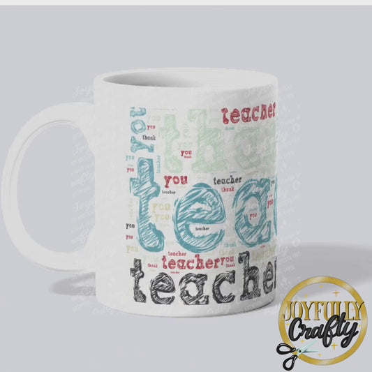 Thank You Teacher Drawing Ceramic Mug