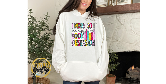 I Work Hard For Books Adult Hoodie