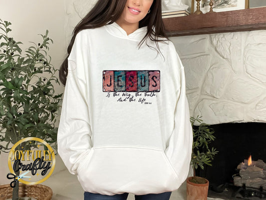Jesus Is The Way English Adult Hoodie