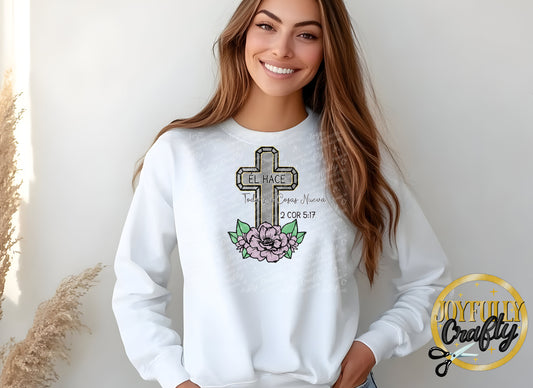 He Makes All Things New Spanish Adult Long Sleeve