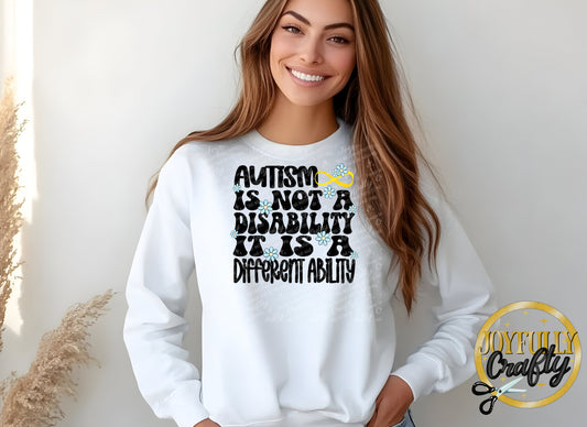 Autism Is A Different Ability Adult Long Sleeve