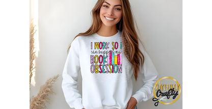 I Work Hard For Books Adult Long Sleeve