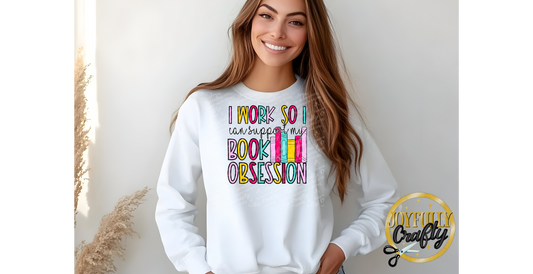 I Work Hard For Books Adult Long Sleeve