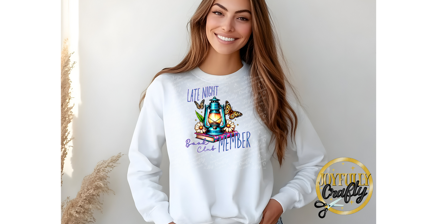 Late Night Book Club Member Adult Long Sleeve