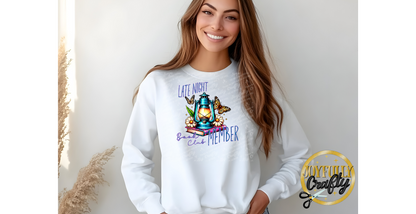 Late Night Book Club Member Adult Long Sleeve