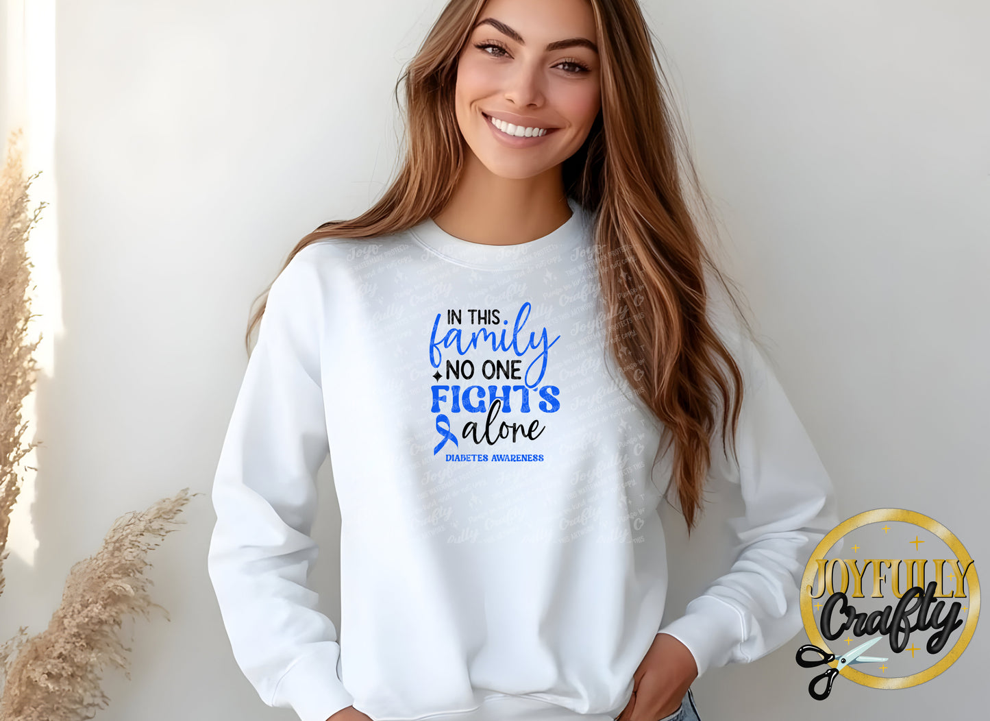 No One Fights Alone Diabetes Adult Long Sleeve