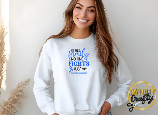 No One Fights Alone Diabetes Adult Long Sleeve