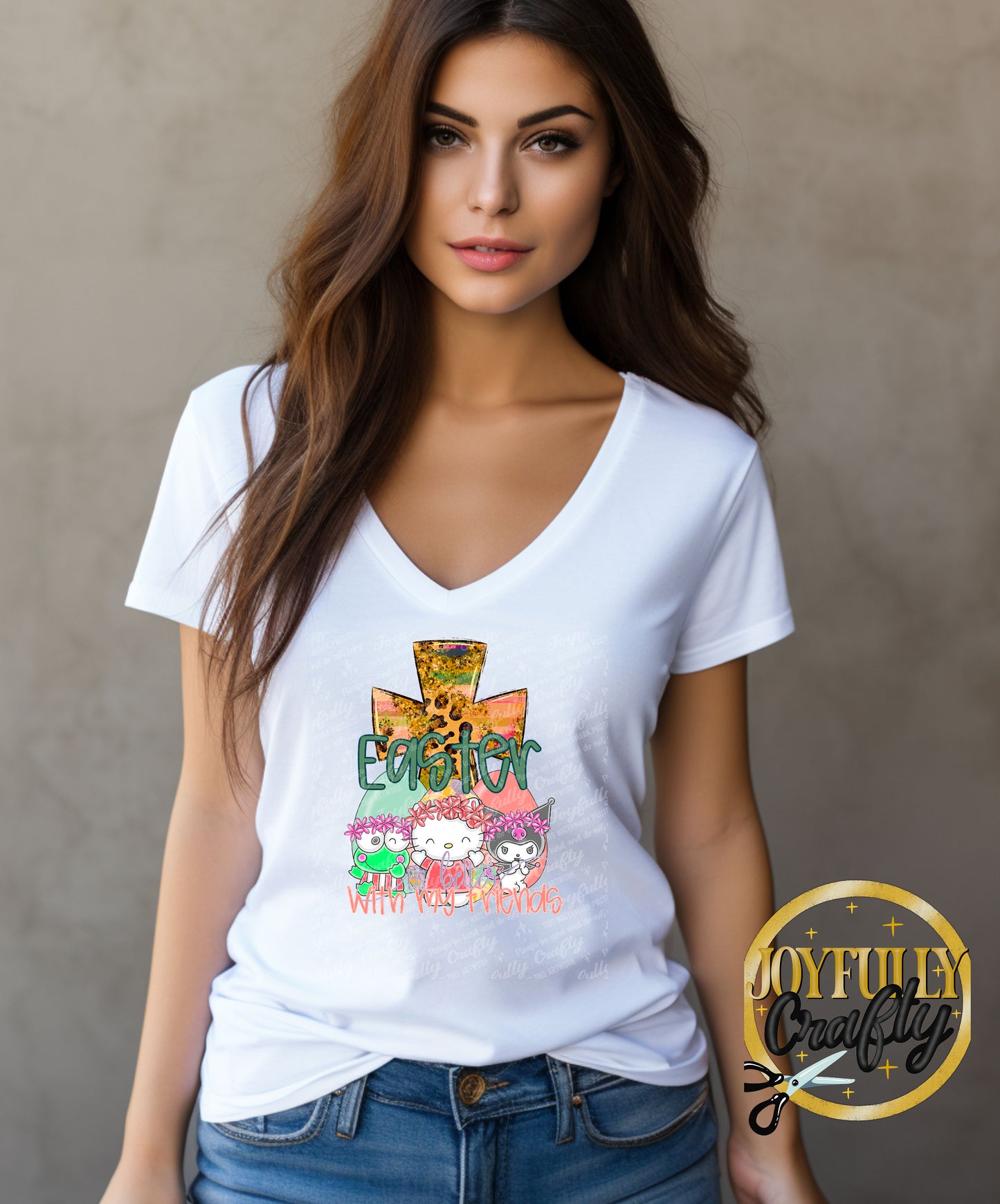 Easter is Better With Friends H*llo K*tty Adult T Shirt