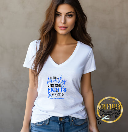 No One Fights Alone Diabetes Adult T Shirt